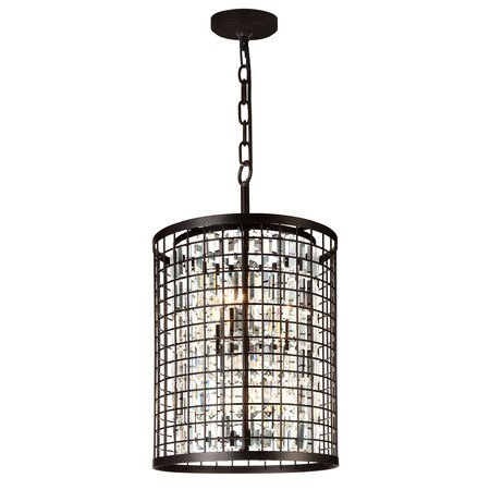Cwi Lighting Meghna 6 Light Up Chandelier With Brown Finish 9697P17-6-192
